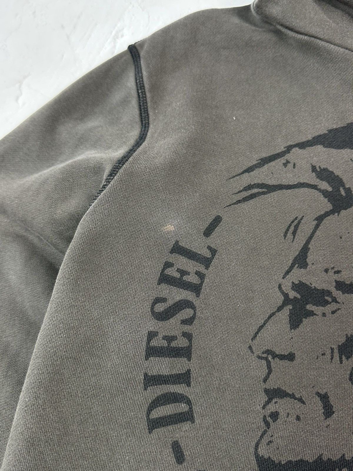 Diesel Vintage Diesel Khaki Hoodie Size US L / EU 52-54 / 3 - 5 Thumbnail