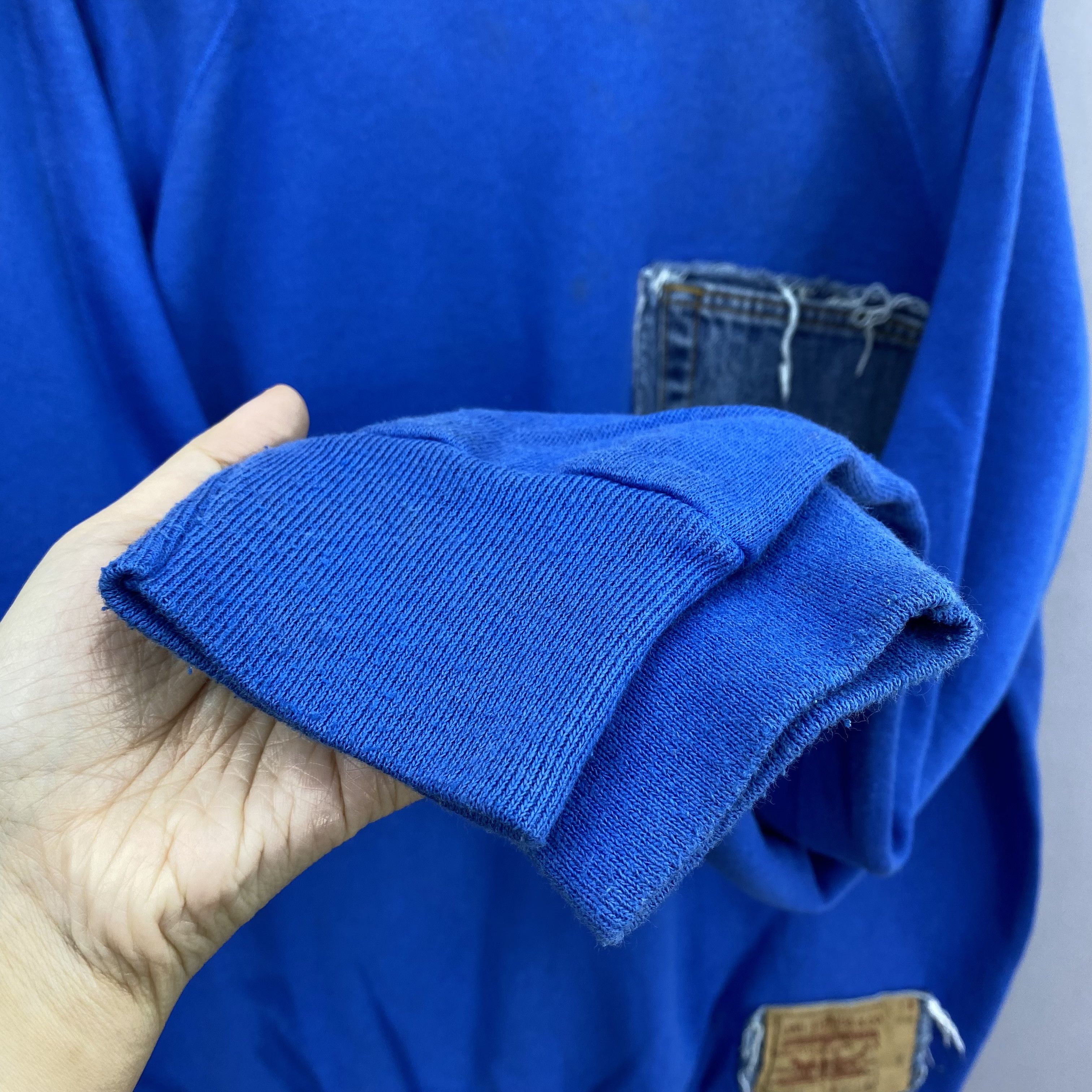 Vintage 90s Remake by Panama Boy Sweatshirt Levi's 501 Patch Sweater Size US XL / EU 56 / 4 - 5 Thumbnail
