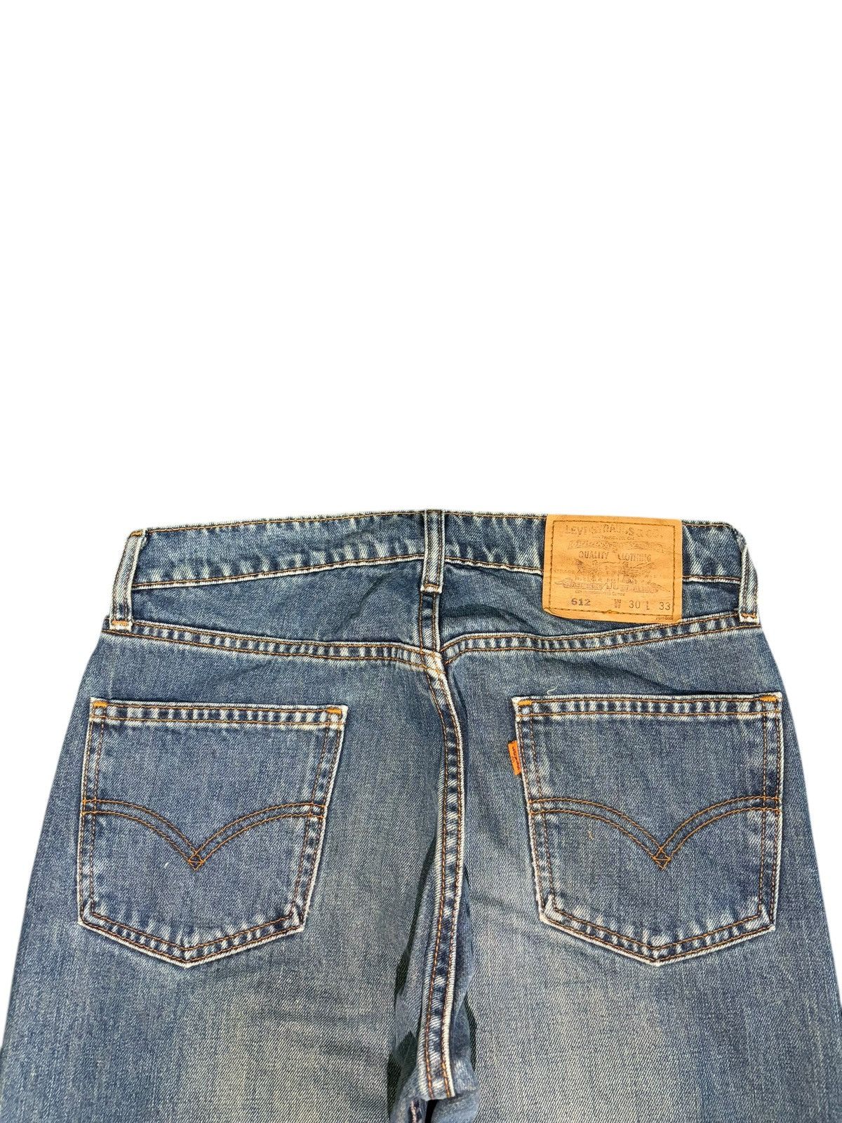 Levi's Vintage 90s Levis 612 Orange Tab Blue Wash Loose Jeans Size US 29 - 3 Thumbnail