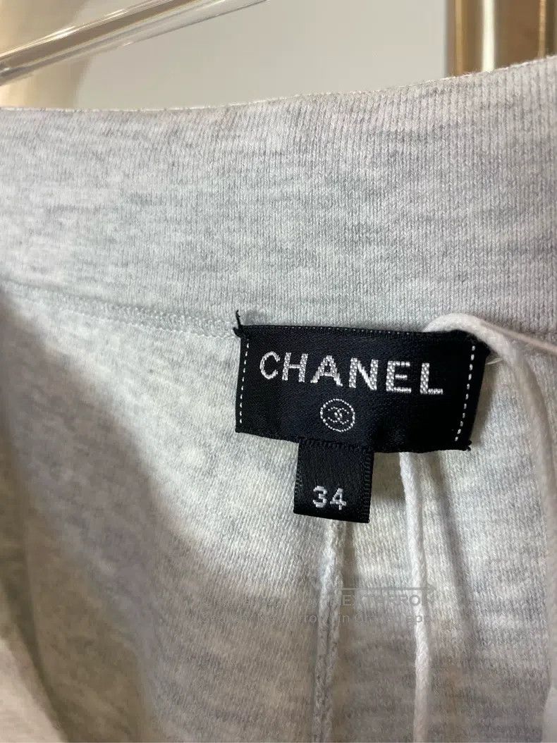Chanel Chanel Thin knitted pocket button logo wide-leg trousers Size 42" / US 20 - 3 Thumbnail