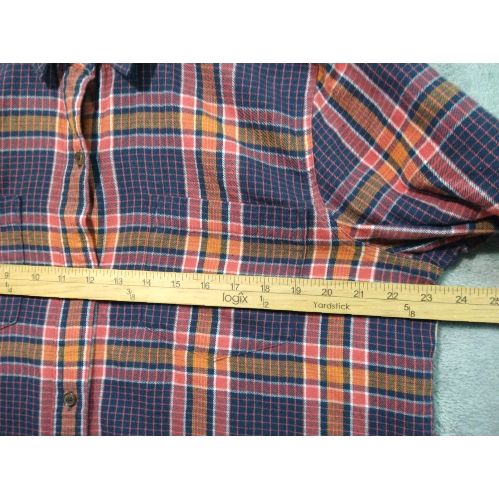 Madewell Madewell Button-Up Shirt Womens XL Orange Plaid Flannel Long Sleeve Classic Casual Outdoor Size XL / US 12-14 / IT 48-50 - 4 Thumbnail