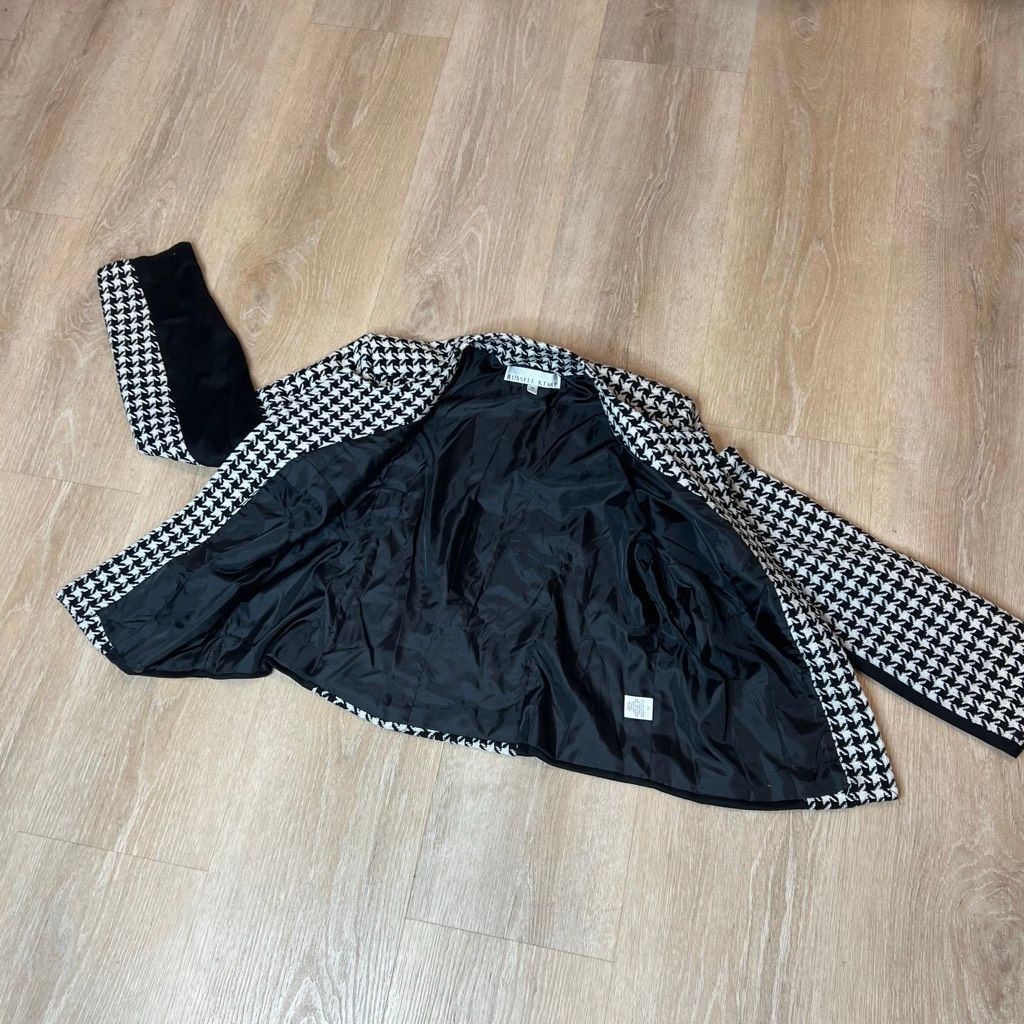 Vintage Russell Kemp Vintage Houndstooth Open Front Long Sleeve Blazer Jacket Women’s XL Size XL / US 12-14 / IT 48-50 - 10 Thumbnail