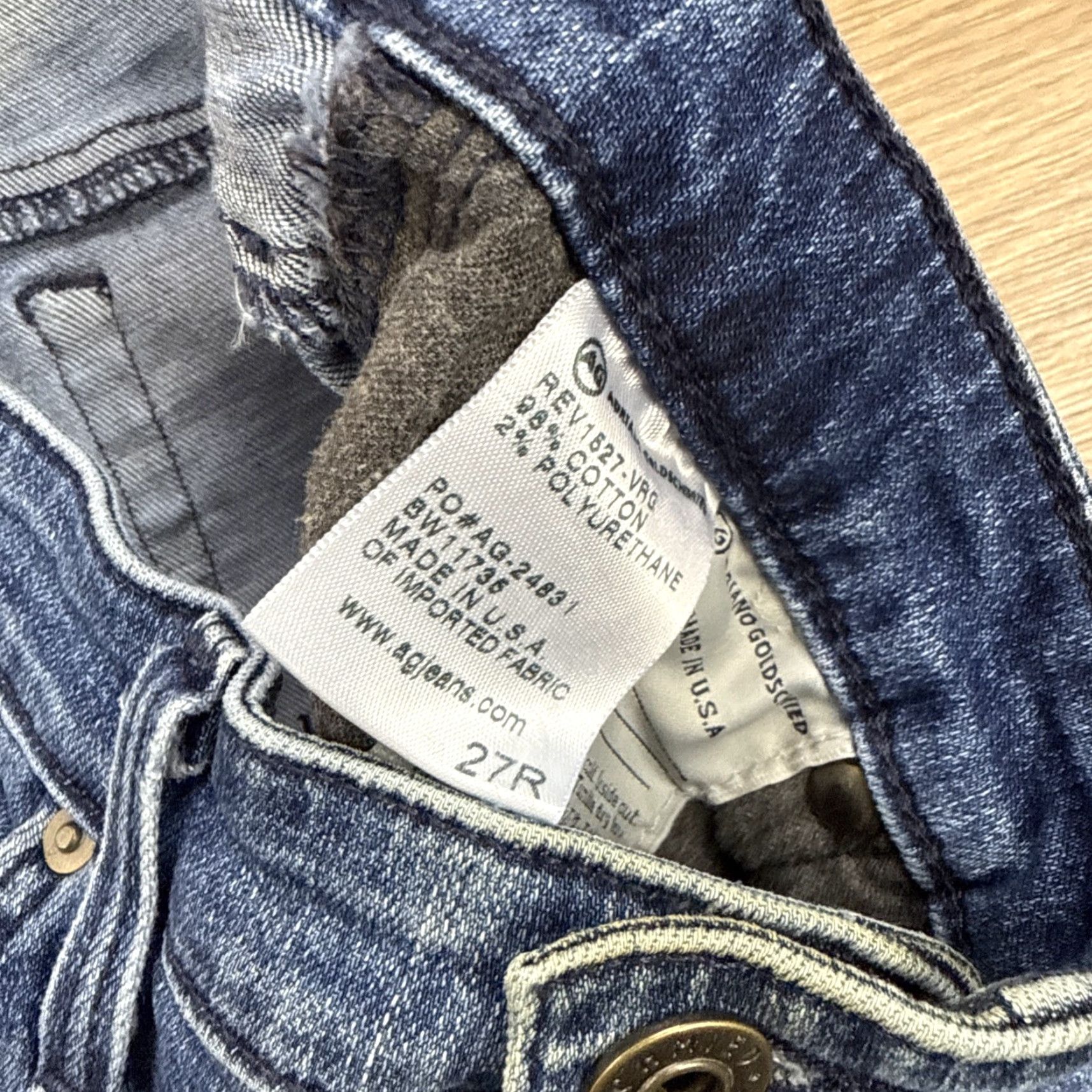 Denime AG Adriano Goldschmied Jeans Womens Blue 27 The Zip Up Legging Ankle Denim Size 27" / US 4 / IT 40 - 3 Thumbnail