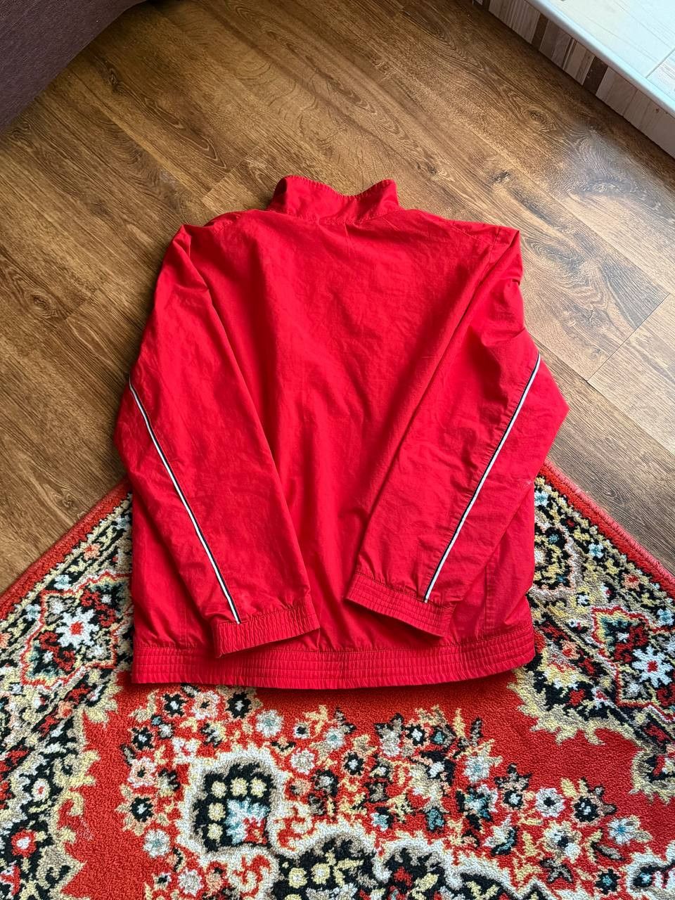 Nike Vintage 00's Nike Y2K Streetwear Drill Jacket Mini Swoosh Size US L / EU 52-54 / 3 - 12 Thumbnail