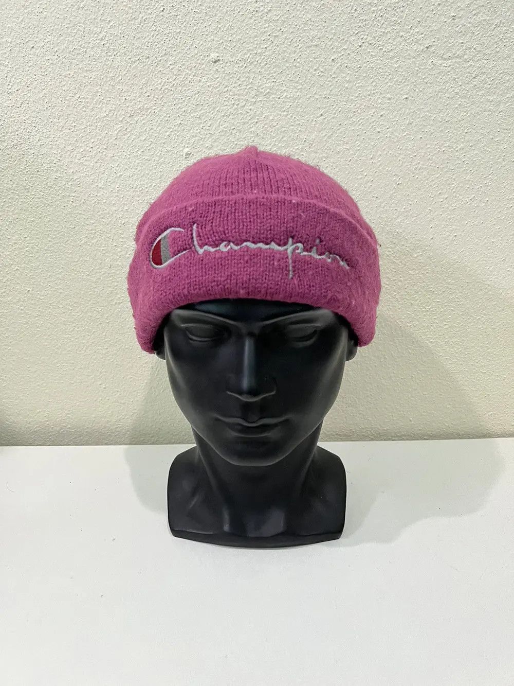 Champion Vintage Champion Spell Out Beanie Hat Size ONE SIZE - 2 Thumbnail