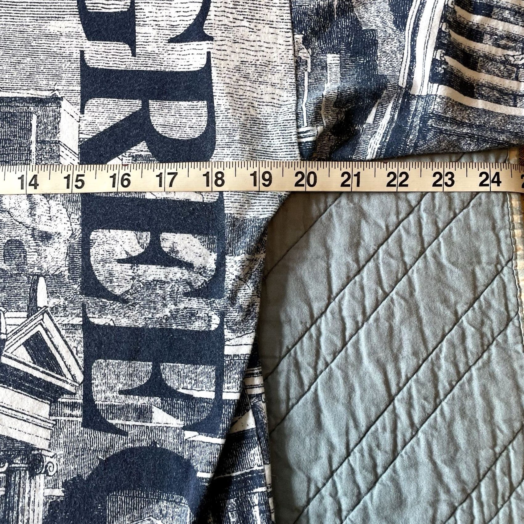 Vintage VINTAGE 90s Greece All Over Print T Shirt Men’s Sm Greek Mythology Architecture Shirt Short Sleeve Crew Neck Blue Cotton Graphic Print Size US S / EU 44-46 / 1 - 4 Thumbnail
