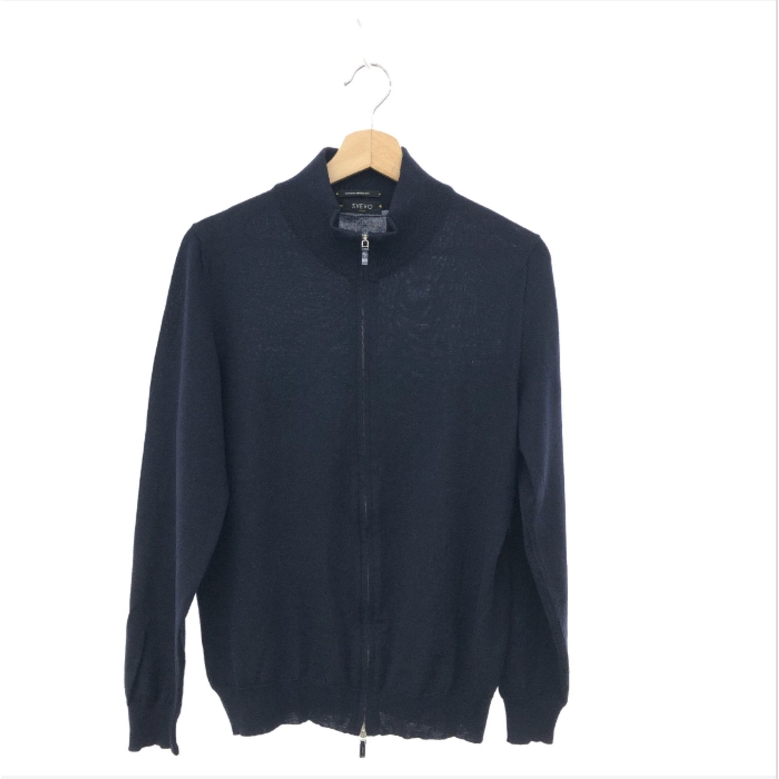 Other SVEVO Parma Men’s Navy Merino 110's Driver's Knit Jacket Size US S / EU 44-46 / 1 - 1 Thumbnail