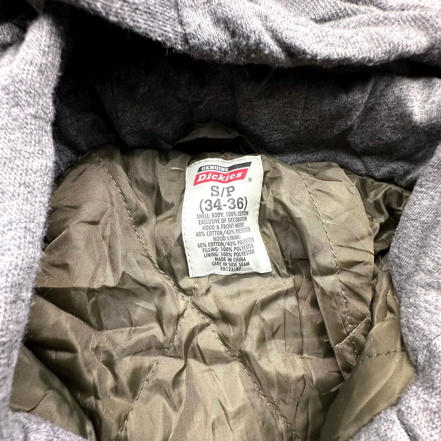 Dickies Dickies Olive Green Duck Canvas Work Hooded Lined Jacket Mens Small Full Zip Pockets Button Zip Outdoors Workwear Mens Size US S / EU 44-46 / 1 - 3 Thumbnail
