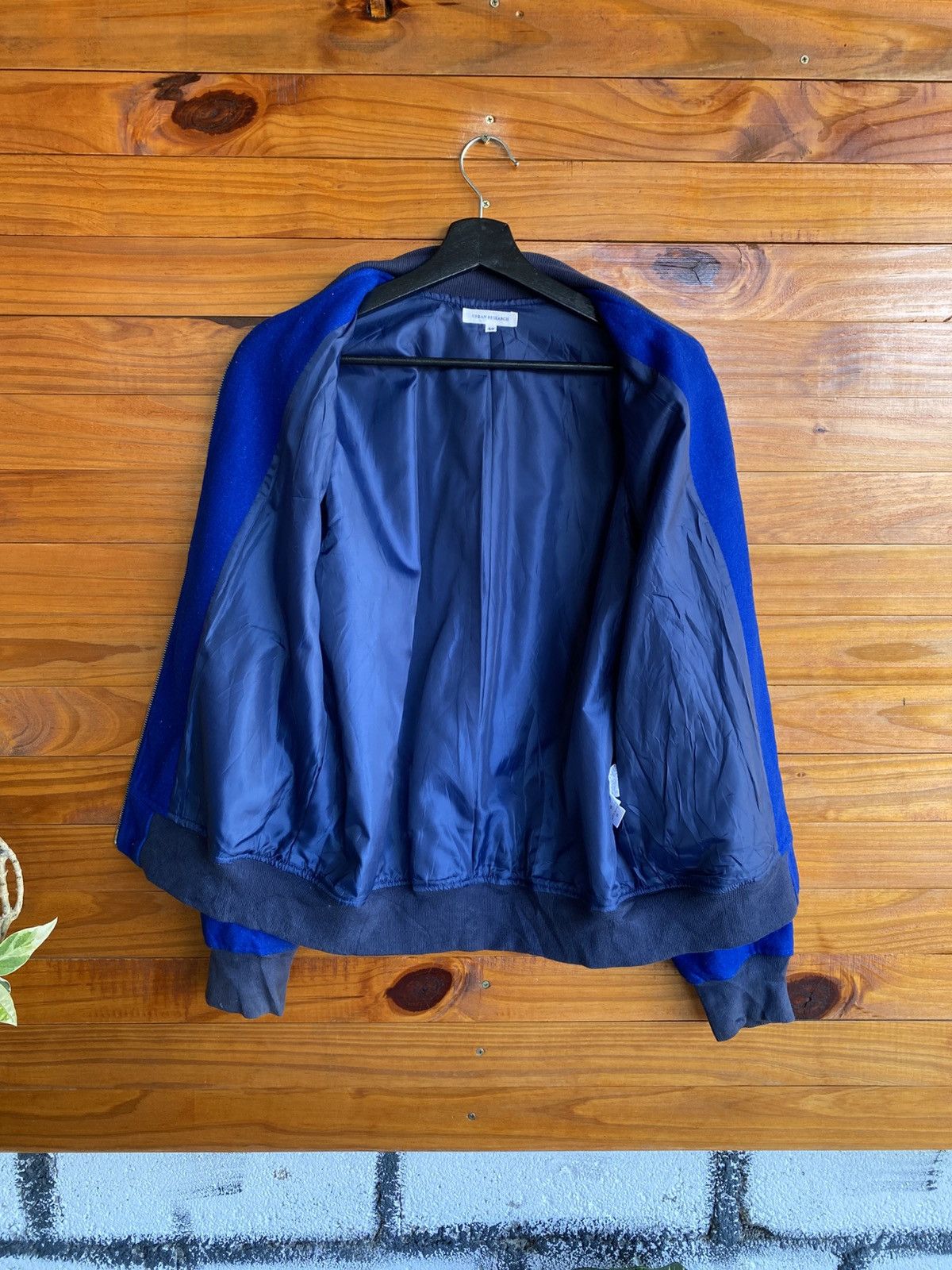 URBAN RESEARCH DOORS Urban Research Blue Wool Bomber Jacket Size 40 MA-1 Style Size US M / EU 48-50 / 2 - 9 Thumbnail
