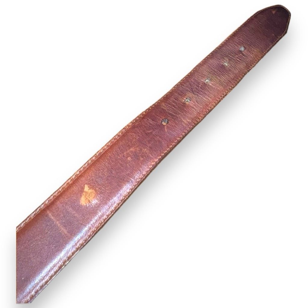 Brighton Brown Brighton Vintage Sterling Silver Leather Belt Size 33 Size ONE SIZE - 6 Thumbnail