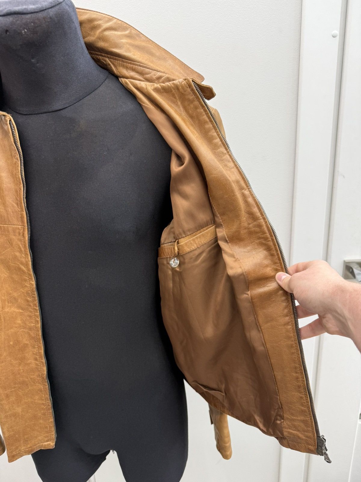 Vintage Vintage Italian Lampo Fiocchi Genuine Leather Jacket Size US M / EU 48-50 / 2 - 8 Thumbnail