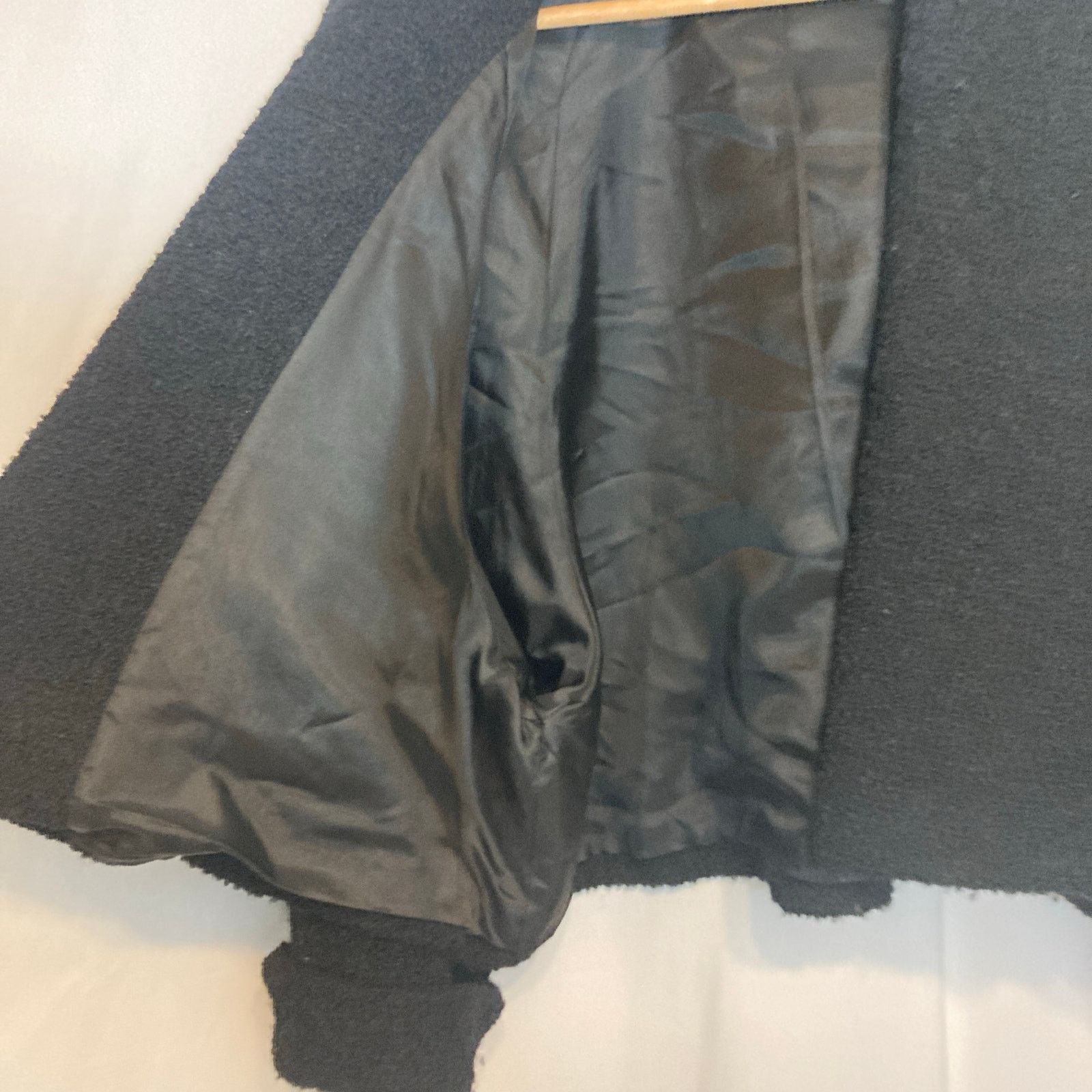 Other INC Wool Boulcé Teddy Fleece Crop Black Blazer Jacket Size S / US 4 / IT 40 - 4 Thumbnail