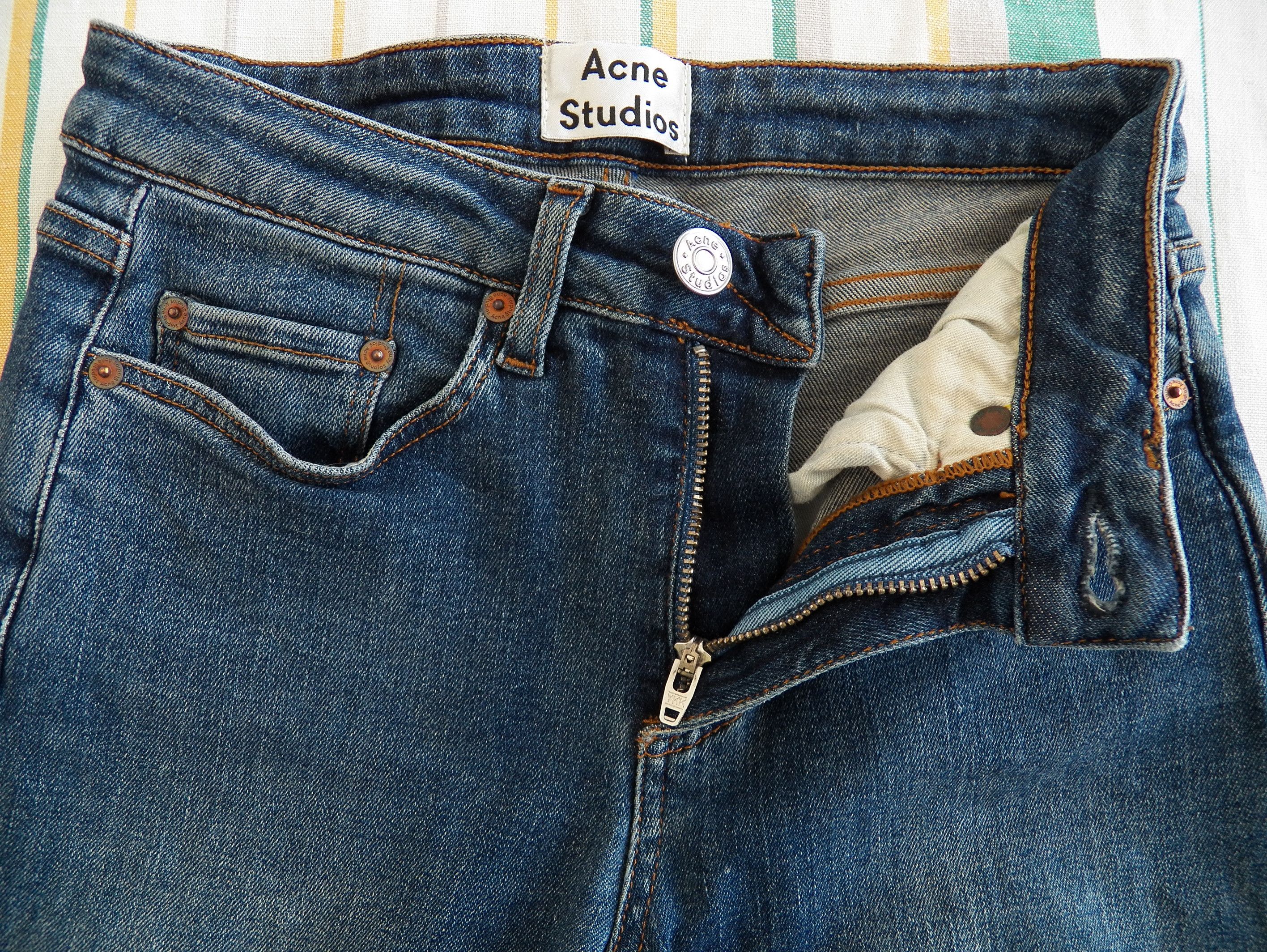 Acne Studios Acne Studios Skin 5 Jeans W23 L32 Blue Skinny Fit Stretch Size 23" - 5 Thumbnail