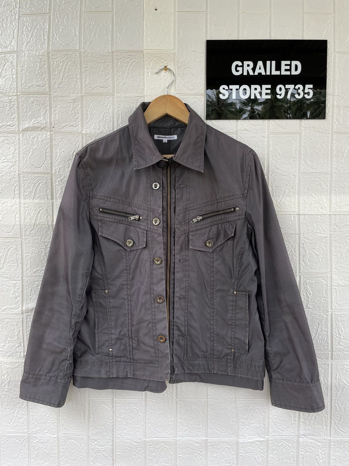 Vintage Semantic Design Multipocket Jacket