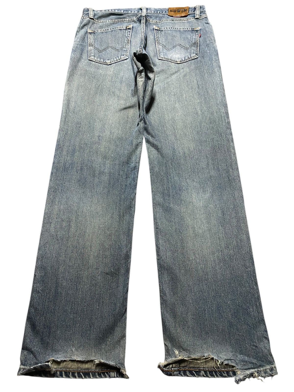 Edwin Vintage Japanese Brand Edwin 404 Faded Dustressed Loose Size US 35 - 2 Thumbnail