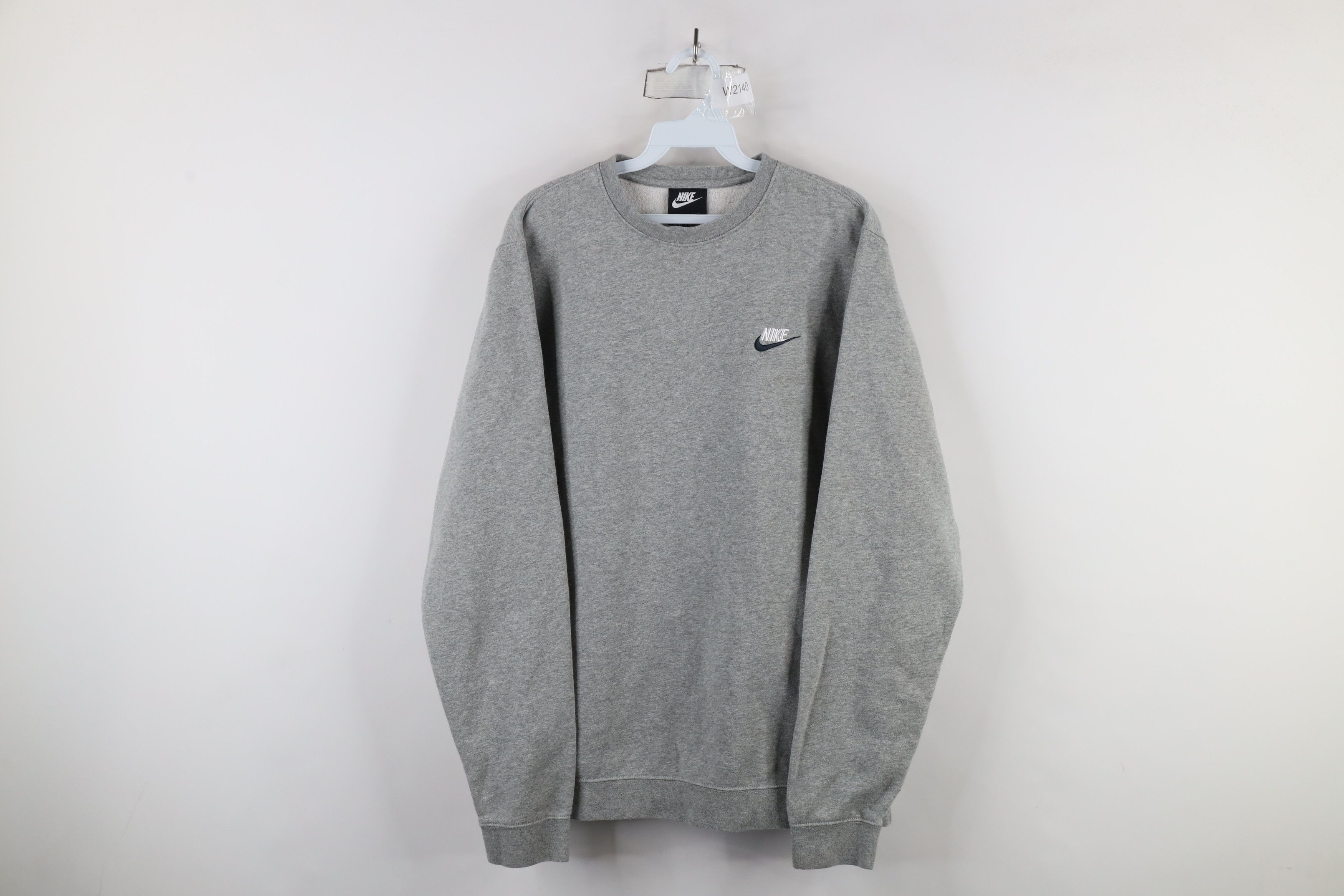 Nike × Vintage Vintage Nike Mini Swoosh Crewneck Sweatshirt Heather Gray Size US L / EU 52-54 / 3 - 1 Thumbnail