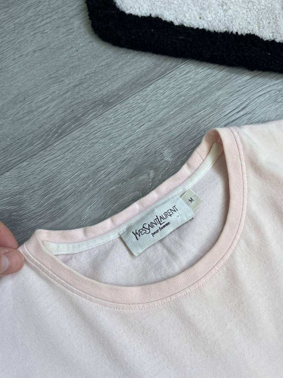 Japanese Brand × Vintage × Yves Saint Laurent Vintage YSL Yves Saint Laurent Striped Japan White Tee Size US M / EU 48-50 / 2 - 3 Thumbnail