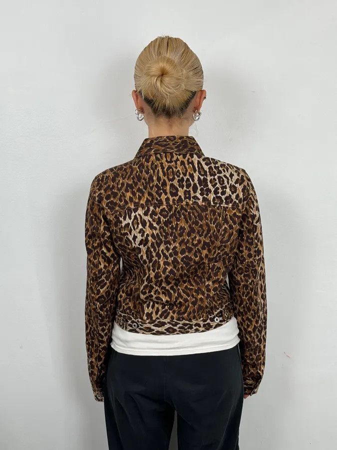 Dolce & Gabbana 2000s Dolce & Gabbana Leopard Print Denim Jacket Size S / US 4 / IT 40 - 3 Thumbnail
