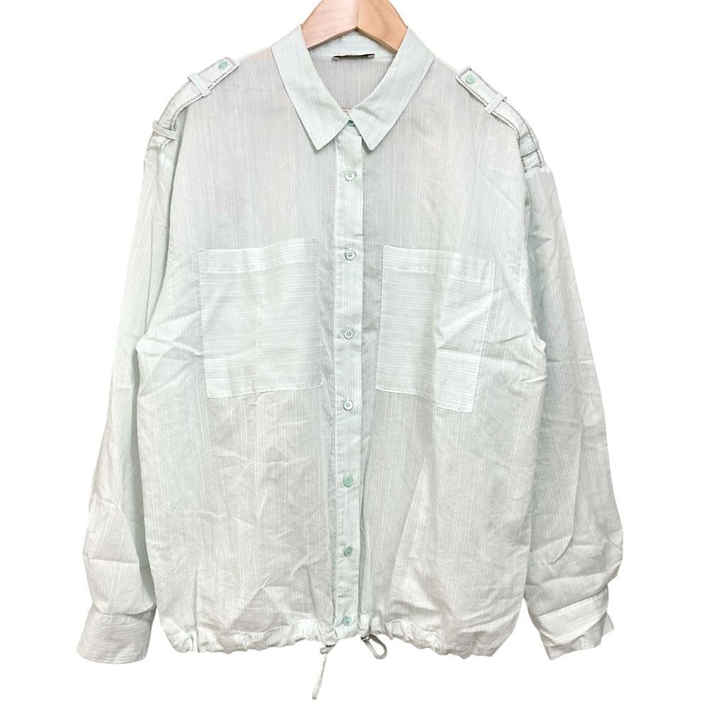 Other Other PESERICO Stripe Sheer Blouse Textile Tops DUTY FREE for USA Size ONE SIZE - 1 Thumbnail