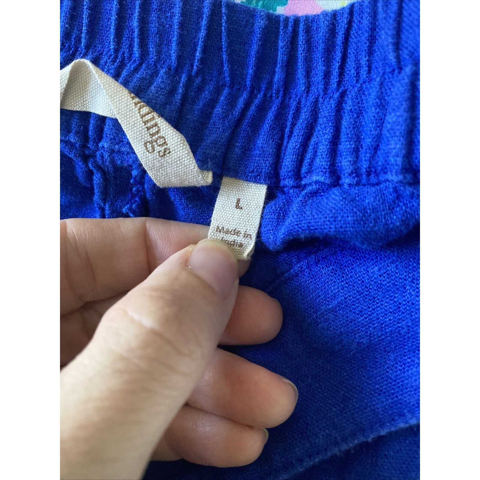 Other Soft Surroundings Large Blue Sonoma Linen Blend Wide Leg Size 32" / US 10 / IT 46 - 5 Thumbnail