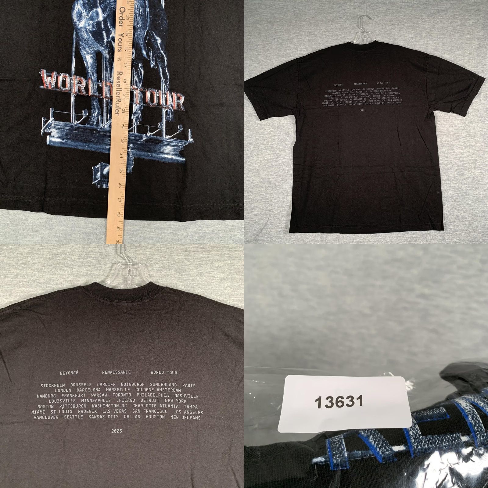 Vintage Beyoncé Renaissance World Tour Concert Graphic Shirt Mens L Black 2023 Size US L / EU 52-54 / 3 - 8 Thumbnail