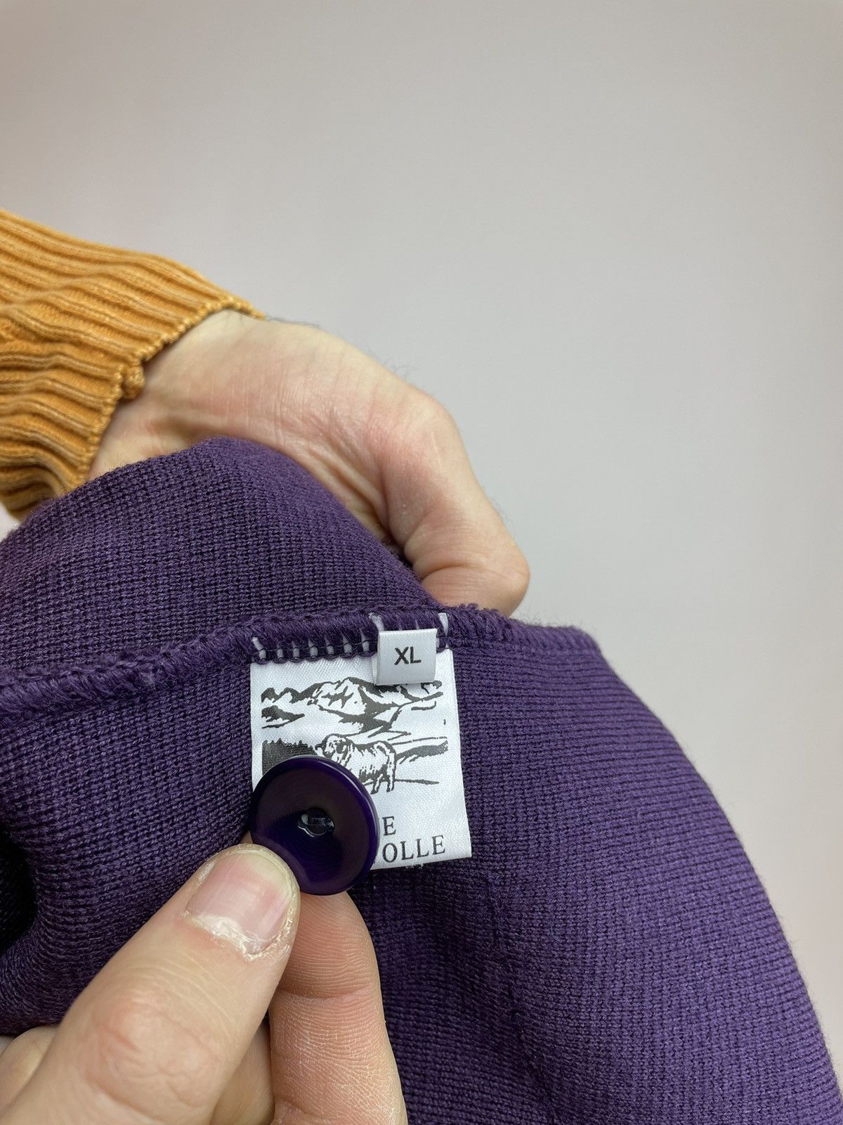 Designer Georg Maier Purple wool cardigan Reine Schurwolle wool Size XL / US 12-14 / IT 48-50 - 8 Thumbnail