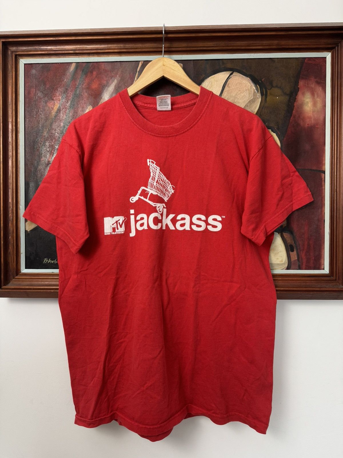Mtv Vintage Og 2003 Jackass MTV Show Movie Promo T Shirt Tee Size US M / EU 48-50 / 2 - 1 Thumbnail