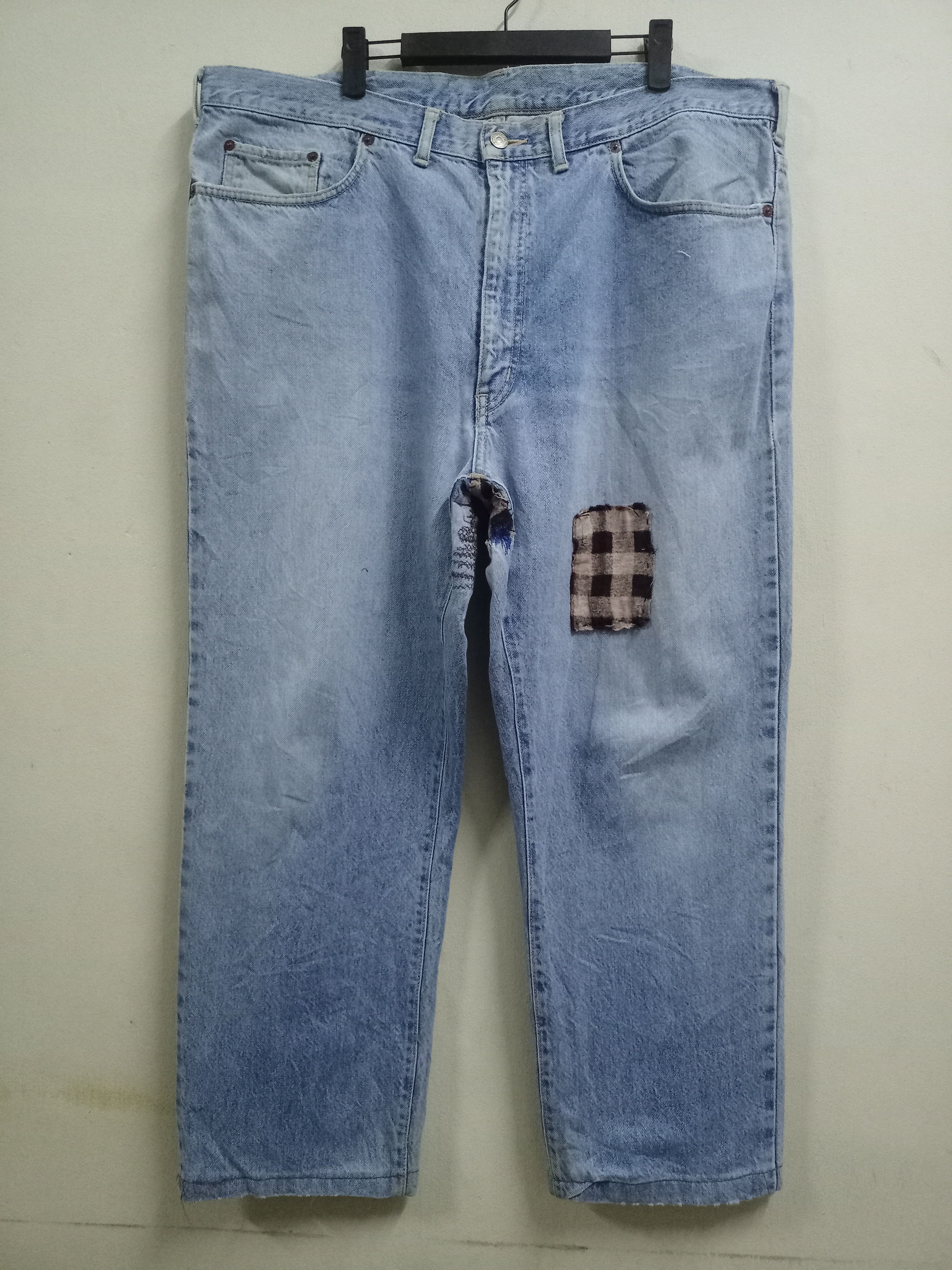 Edwin × Japanese Brand Vintage Edwin US Classic Baggy Patchwork Jeans Size US 41 - 1 Thumbnail