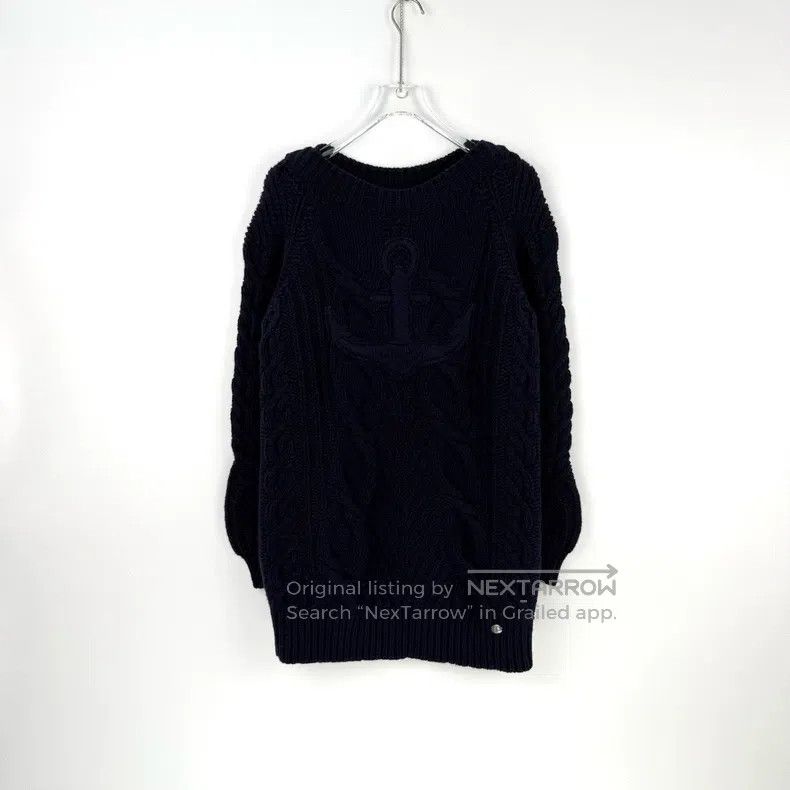 Chanel Chanel Dark blue hamburger series anchor pattern wool swea Size XS / US 0-2 / IT 36-38 - 3 Thumbnail