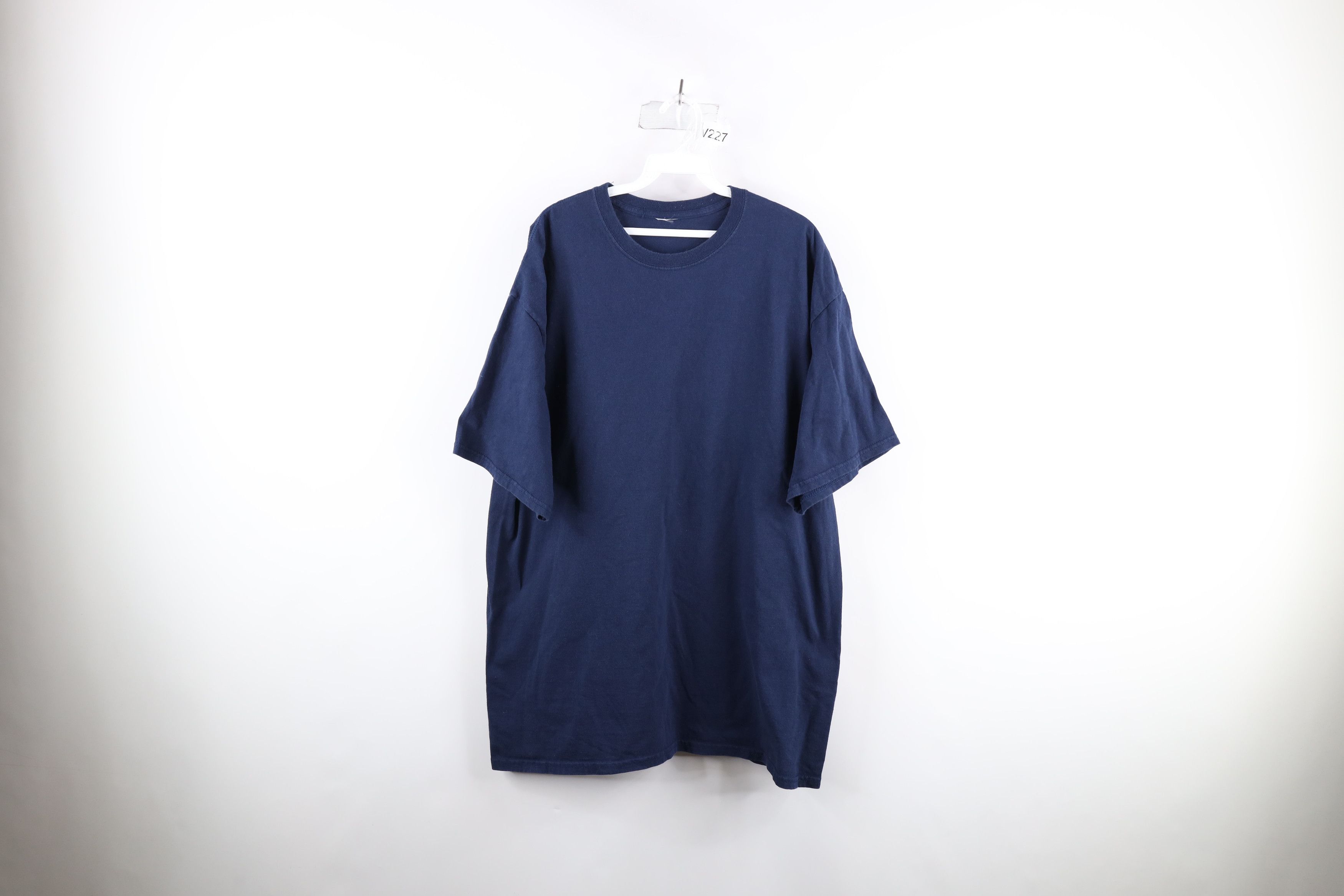 Vintage Vintage 90s Streetwear Short Sleeve T-Shirt Blue Cotton Size US XXL / EU 58 / 5 - 1 Thumbnail