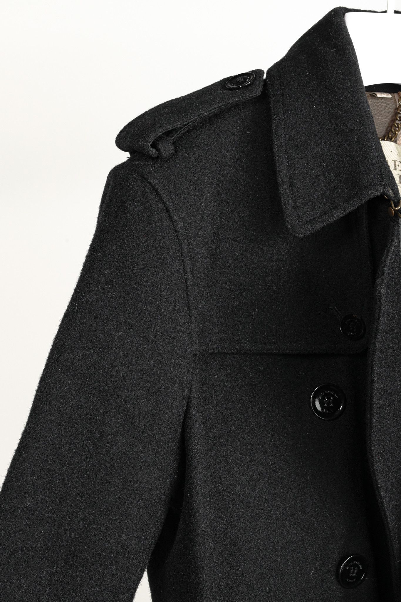 Burberry Burberry Black Wool-Blend Double-Breasted Pea Coat Size US M / EU 48-50 / 2 - 5 Thumbnail