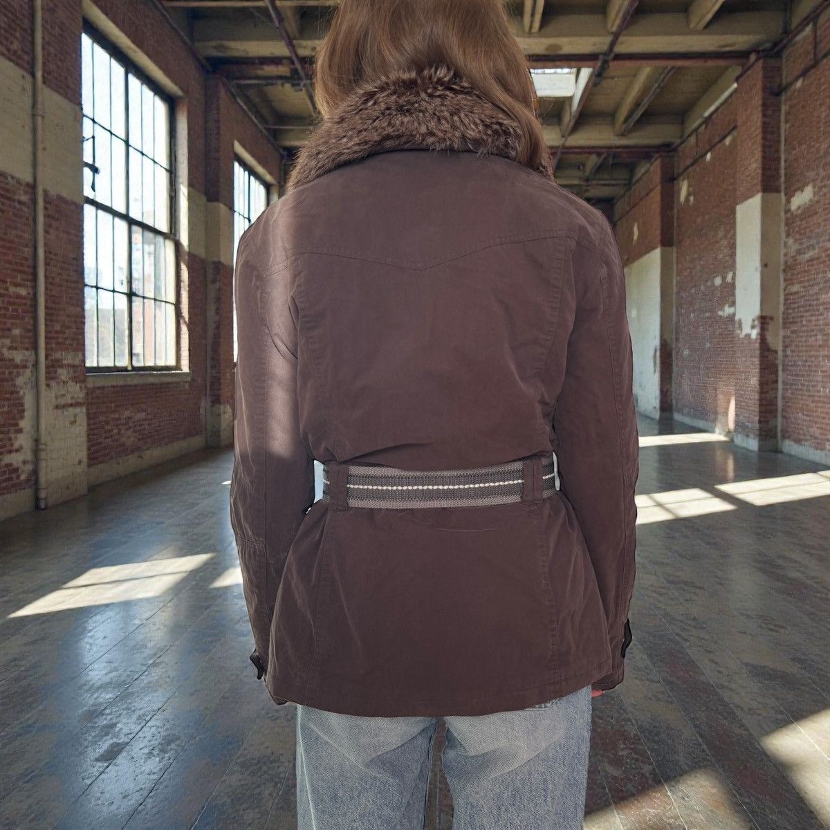 Orsay Y2K Vintage Military Utility Style Belted Jacket