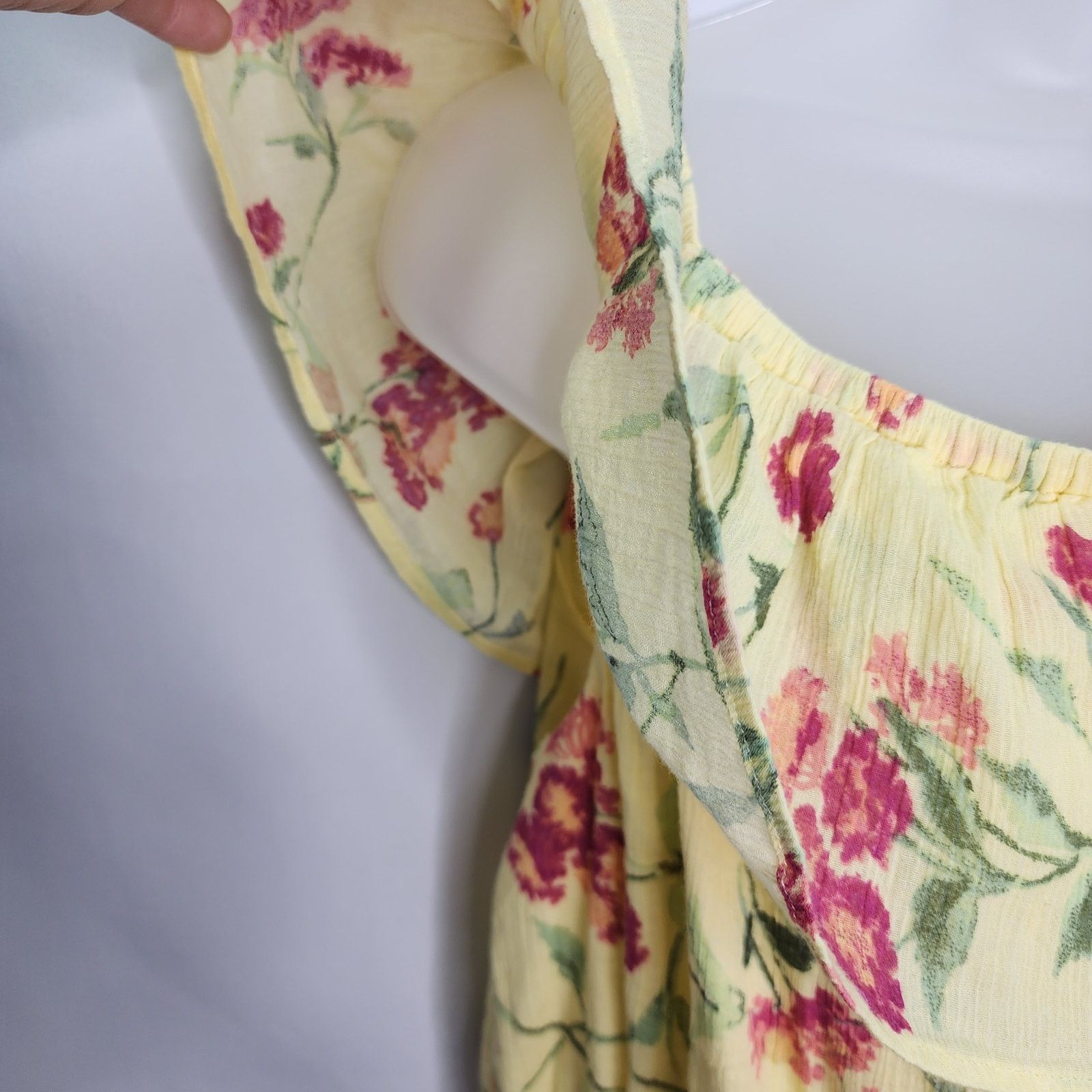 Ralph Lauren Ralph Lauren Yellow Floral Fit & Flare Off Shoulder Dress Size XL / US 12-14 / IT 48-50 - 11 Thumbnail