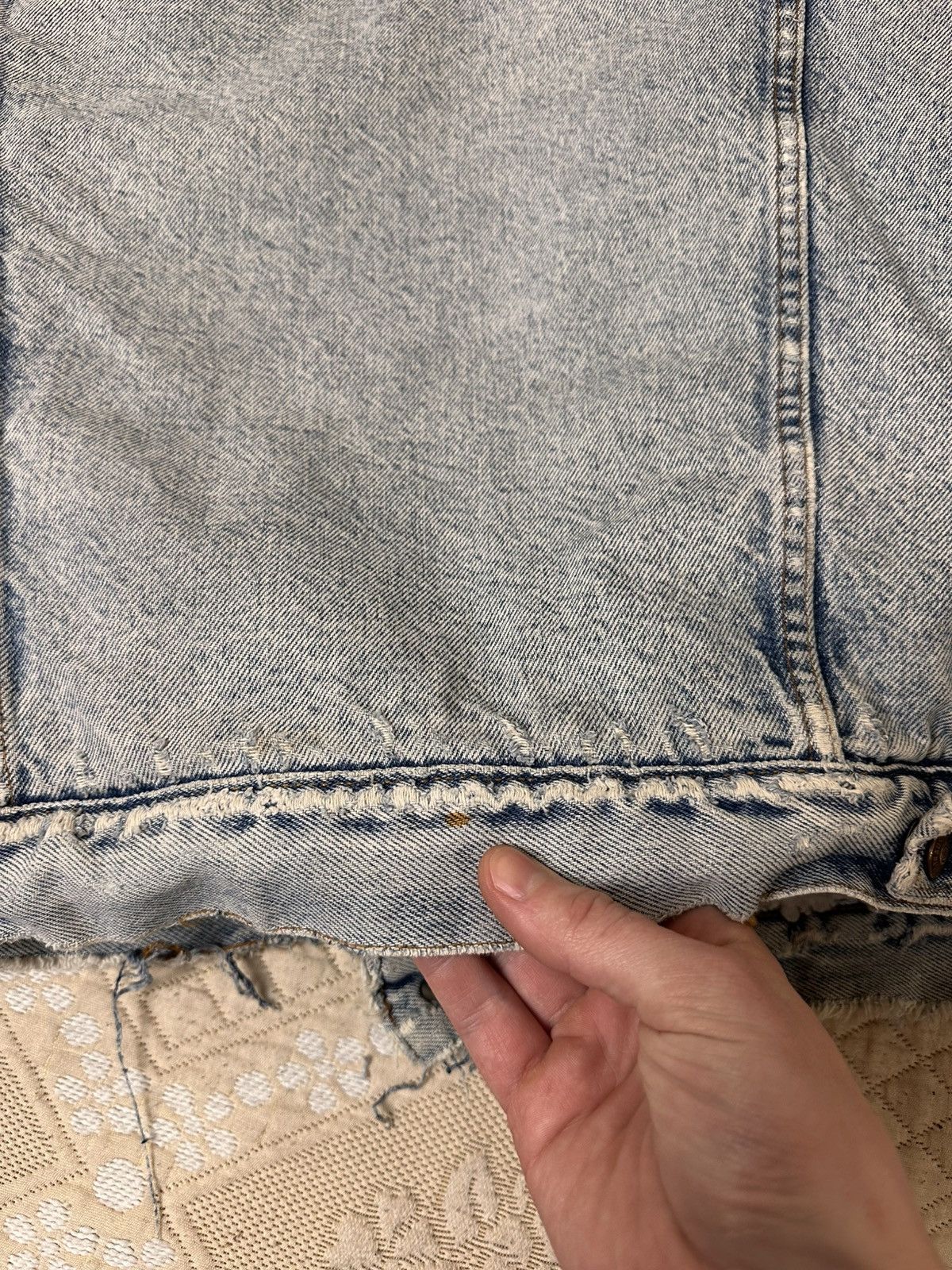 Levi's 🔥 Levis Vintage Trashed Distressed Sherpa Trucker Jacket Size US L / EU 52-54 / 3 - 10 Thumbnail