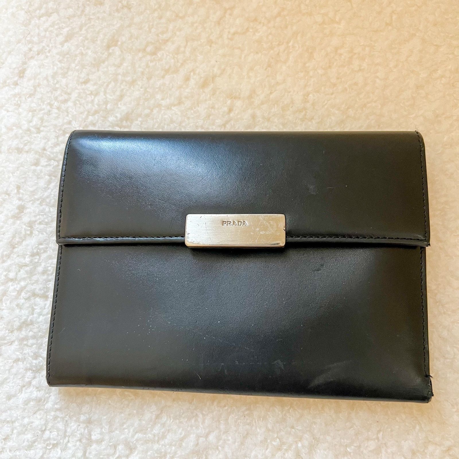 Prada PRADA Black Leather Wallet Size ONE SIZE - 1 Thumbnail