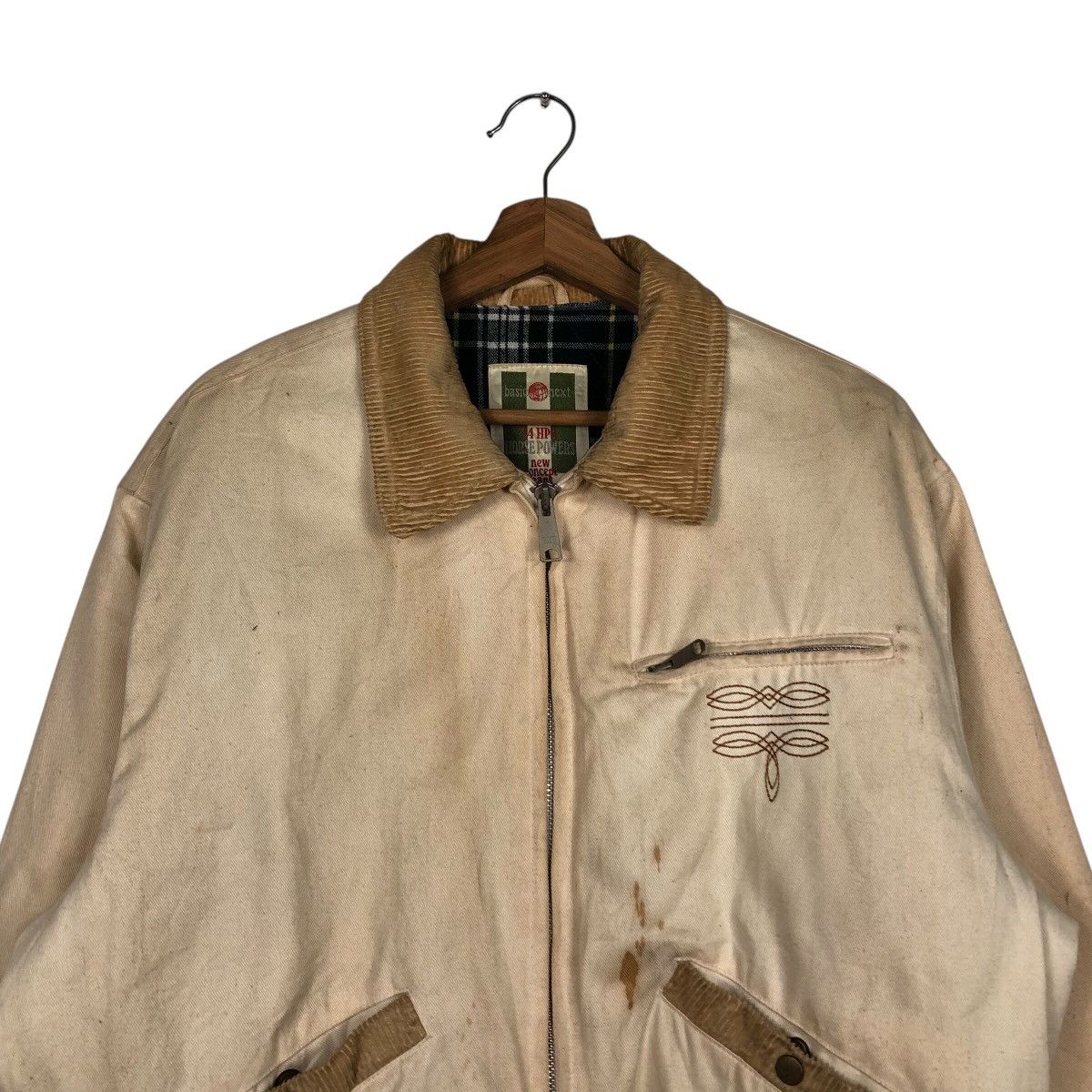 Japanese Brand 📌Vtg Bomber Jacket Horse Power Blanket Tartan Issey Miyake Size US L / EU 52-54 / 3 - 4 Thumbnail