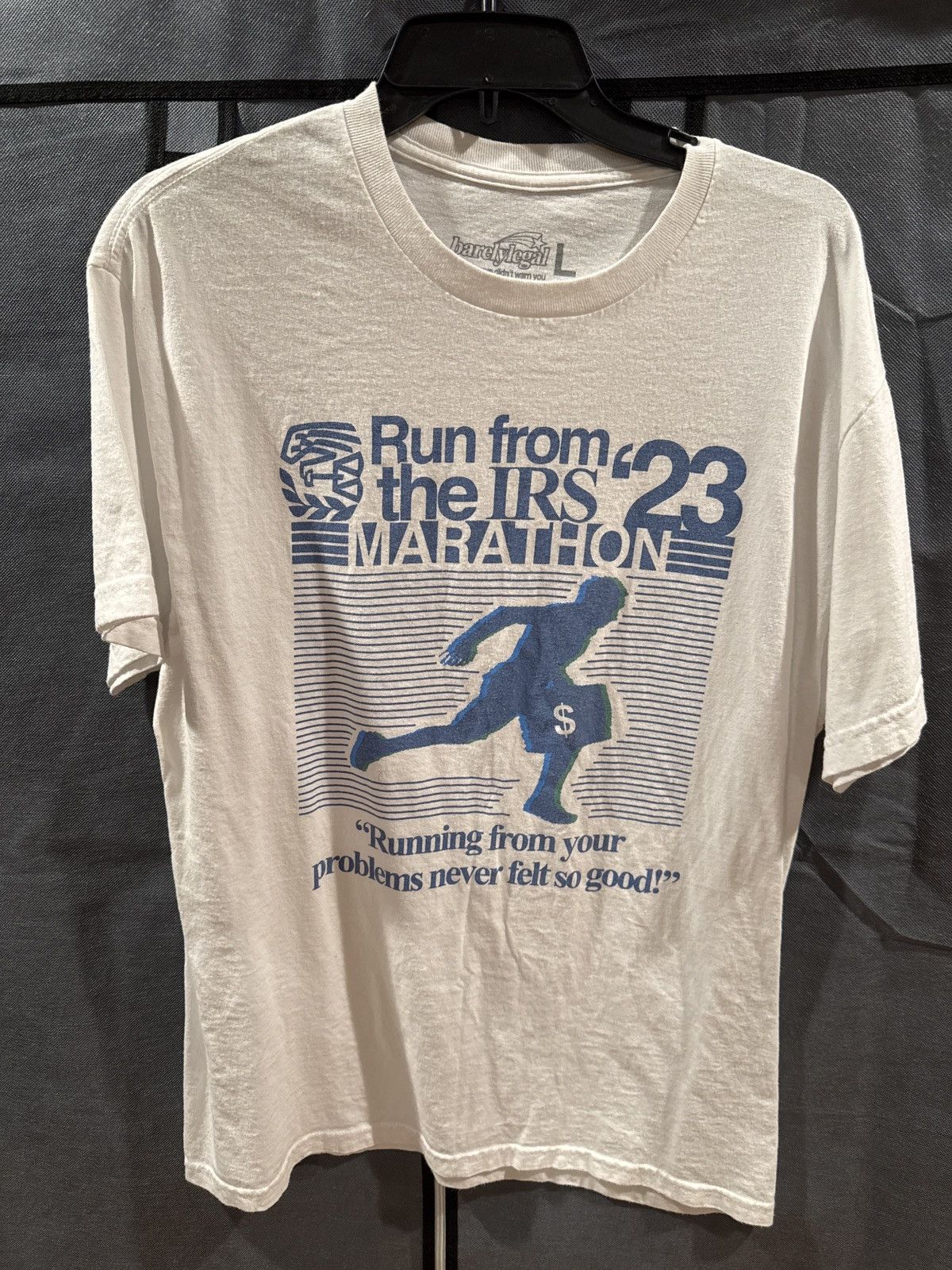 Other Barely Legal “Run From IRS” Marathon Shirt Size US L / EU 52-54 / 3 - 2 Thumbnail