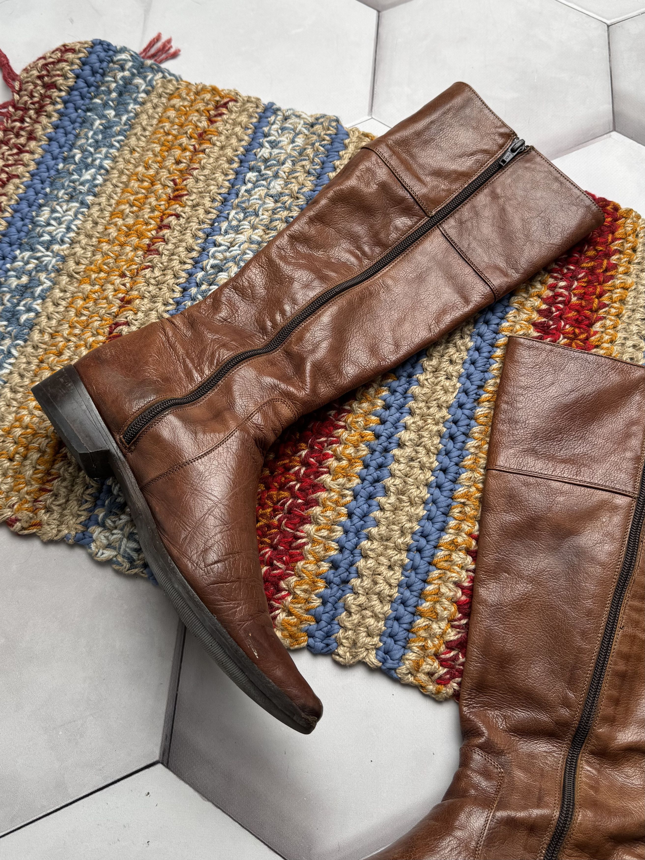 Vintage Vintage Leather Boots (E4) Size US 7 / IT 37 - 6 Thumbnail