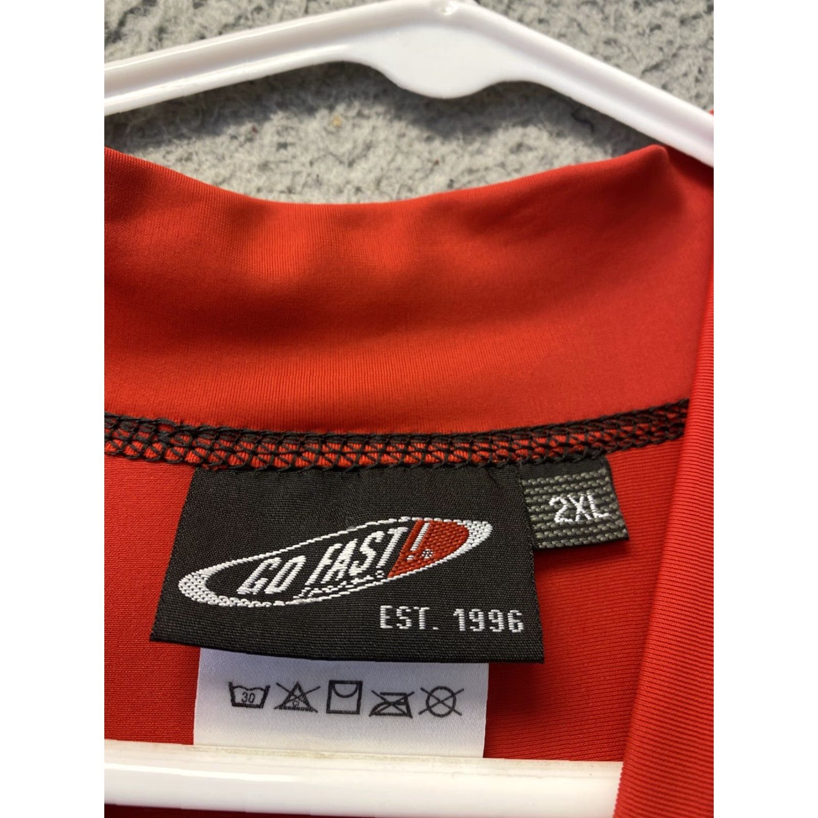 Vintage GO FAST Shirt Compression Long Sleeve Go Fast 2XL Adult Red Solid Gym & Training Activewear Mens T-Shirt Size US XXL / EU 58 / 5 - 3 Thumbnail