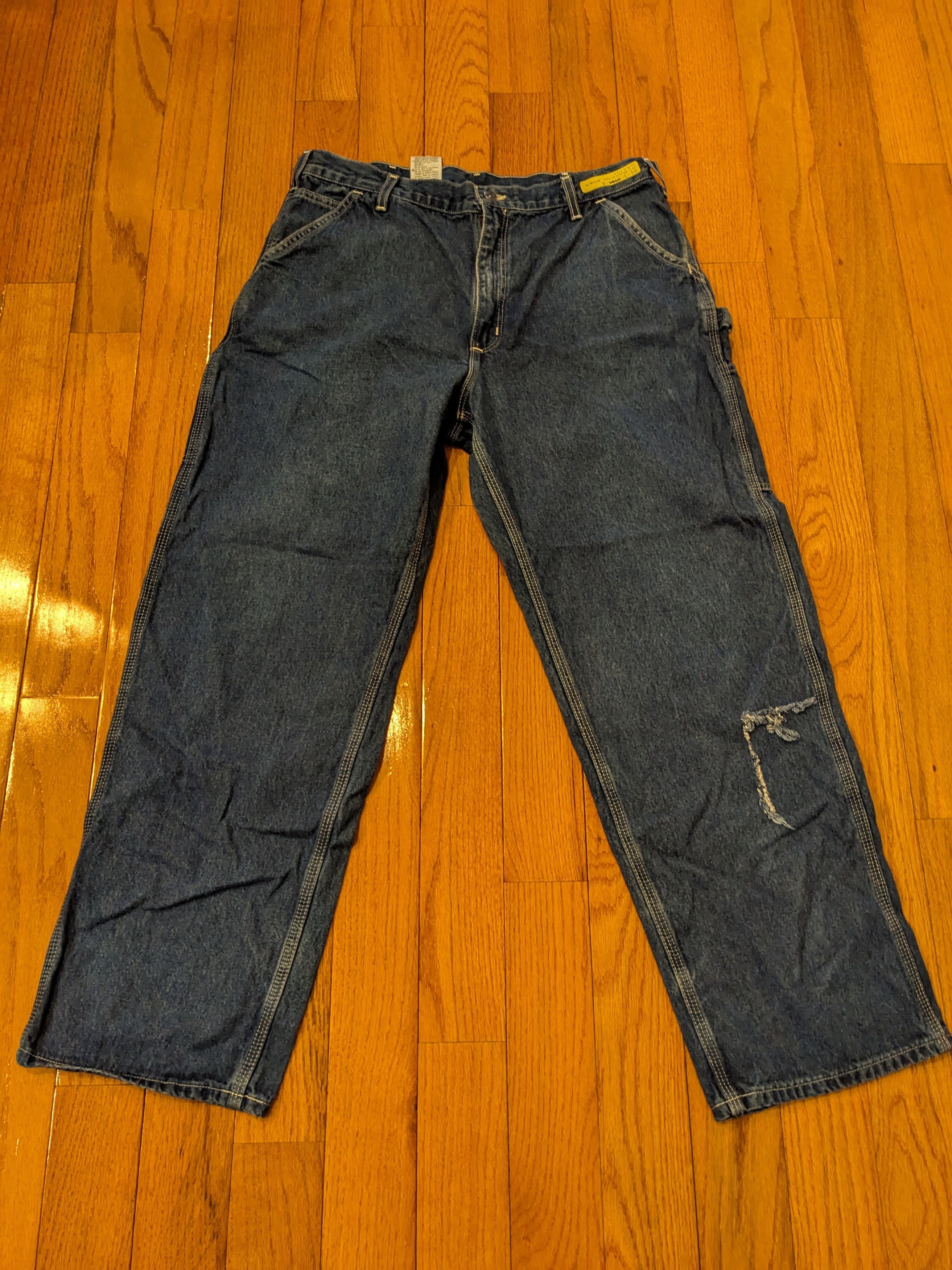 Carhartt × Vintage Vintage Carhartt Dungaree Fit B13 DST 38 x 32 Denim Jeans Size US 38 / EU 54 - 4 Thumbnail