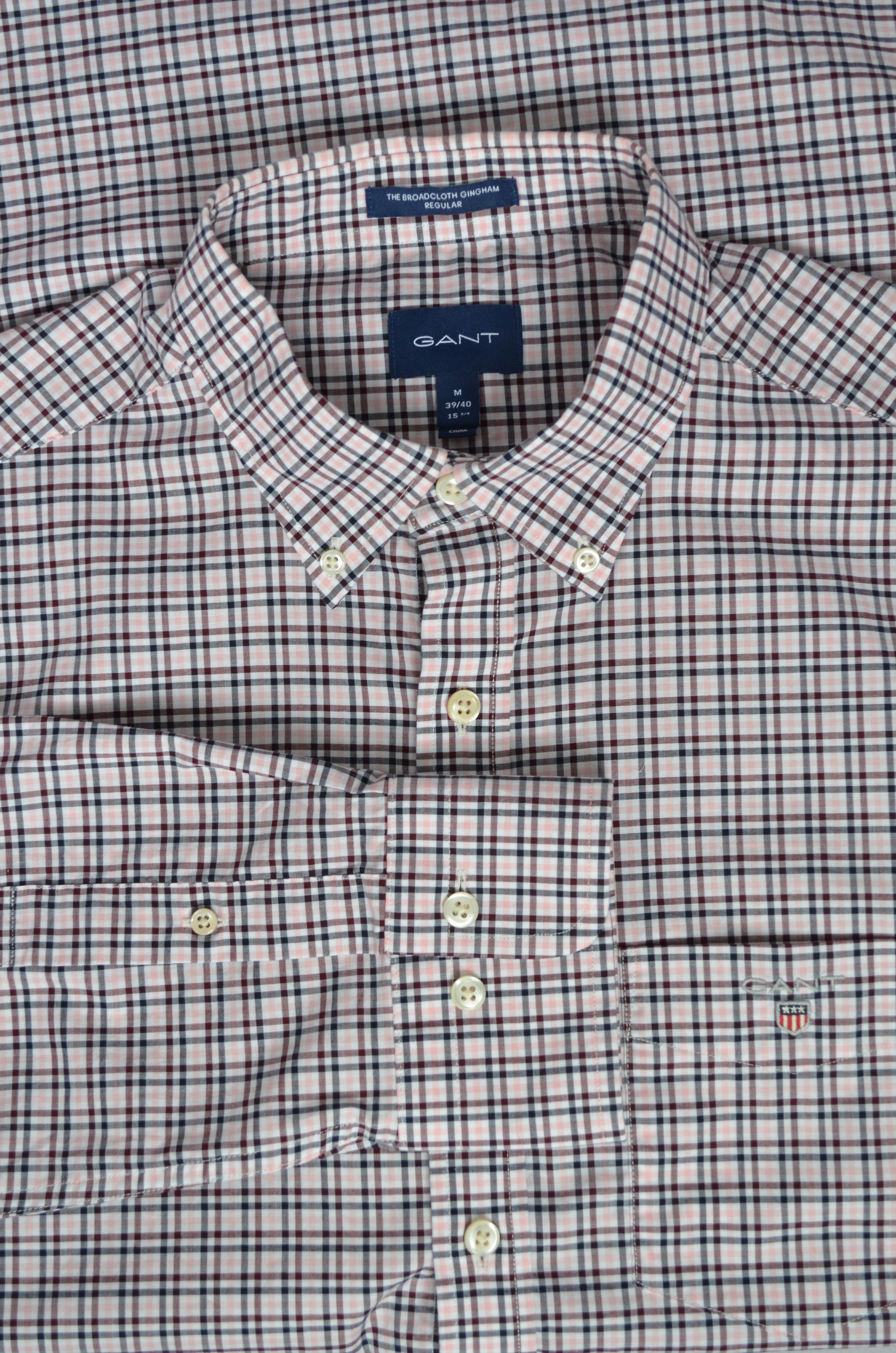 Designer × Gant GANT White Pink Check Shirt Gingham Regular Size M Size US M / EU 48-50 / 2 - 9 Thumbnail