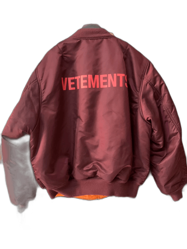 Vetements Vetements Reversible Bomber Jacket in Burgundy Size US S / EU 44-46 / 1 - 1 Thumbnail