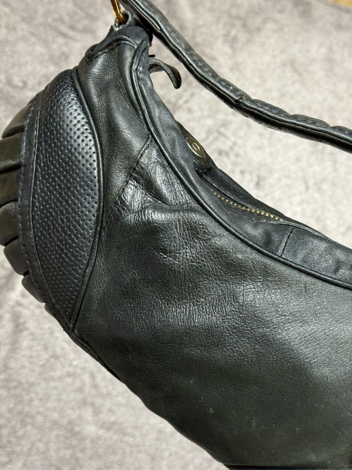 Diesel Vintage Diesel Black Leather Biker Shoulder Bag Size ONE SIZE - 6 Thumbnail