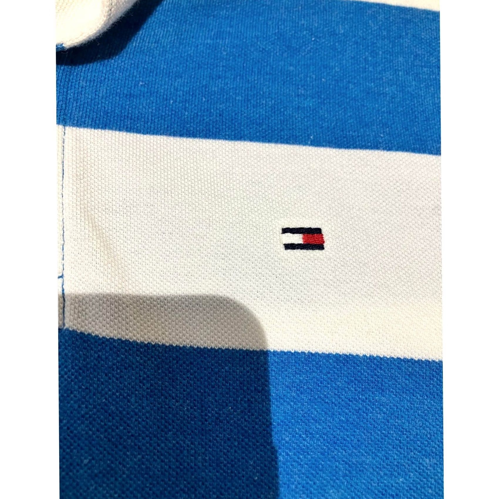 Tommy Hilfiger VINTAGE Tommy Hilfiger Rugby Polo Shirt Striped Blue White 100% Cotton Short Sleeve M Mens Polo Rugby Embroidered Logo 90s Retro Size US M / EU 48-50 / 2 - 5 Thumbnail