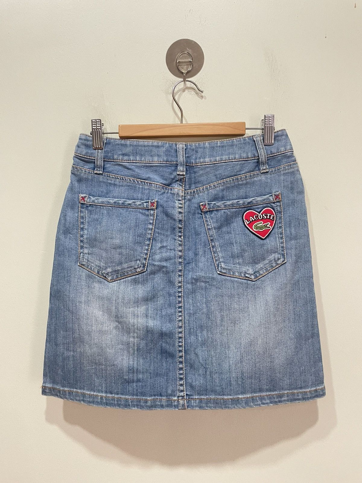 Lacoste Lacoste Denim Mini Skirt Size 26" / US 2 / IT 38 - 2 Thumbnail