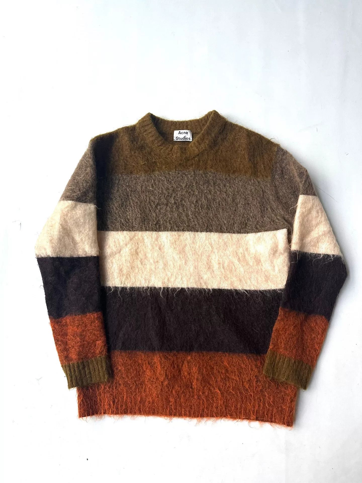 Acne Studios Acne Studios Colorblock Stripe Mohair Sweater Size XXS / US 00 / IT 34 - 1 Thumbnail