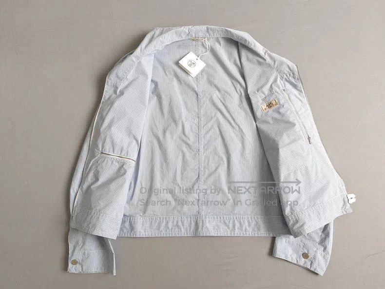 Hermes Hermes Men's jacket, light blue striped, 45% cotton + 55% Size US M / EU 48-50 / 2 - 6 Thumbnail