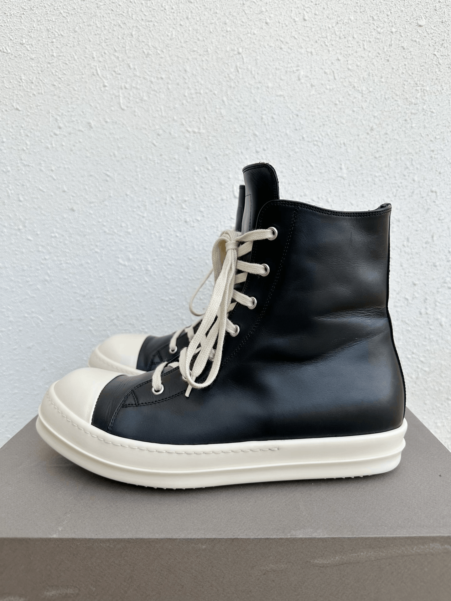 Rick Owens Rick Owens Leather High-Top Sneakers Size US 10.5 / EU 43-44 - 1 Thumbnail
