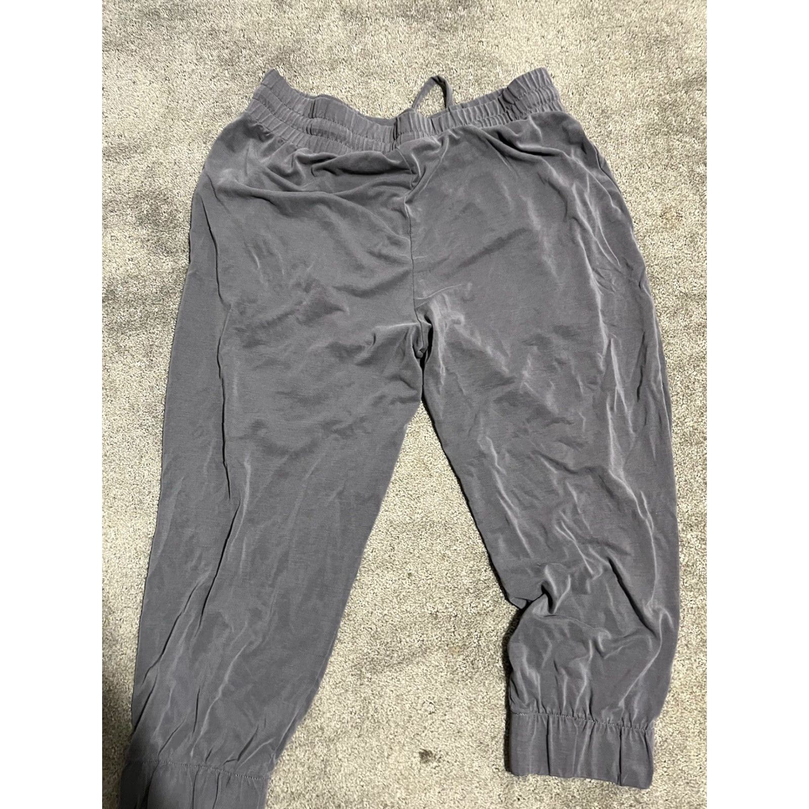 Gap Vintage GAP Womens Track Pants Petite Large Gray Solid Activewear Size 36" / US 14 / IT 50 - 3 Thumbnail