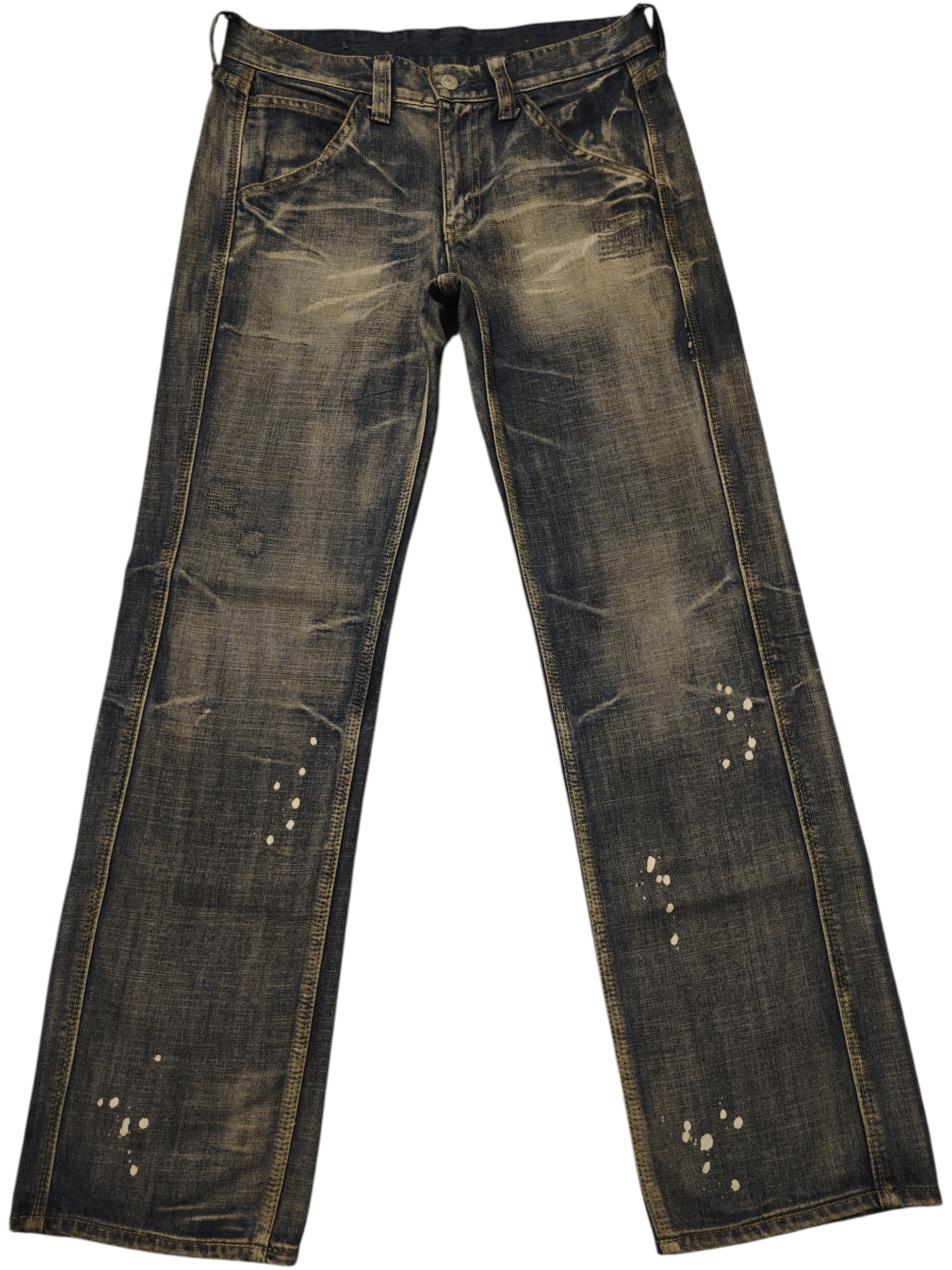 Takeo Kikuchi Vtg Japanese Takeo Kikuchi Pain Splatter Distressed Jeans Size US 30 / EU 46 - 2 Thumbnail